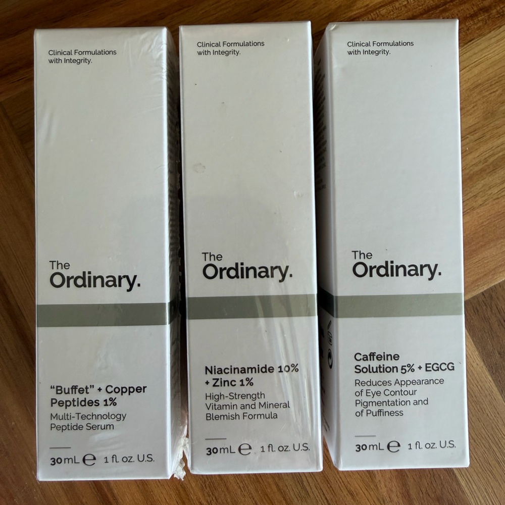 🆕 THE ORDINARY 3 SKINCARE BEAUTY SERUM SET of 3 - SEALED